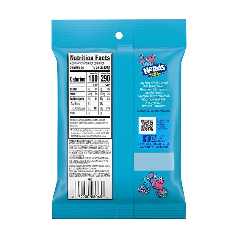 Nerds Gummy Clusters Very Berry Candy, 3 oz