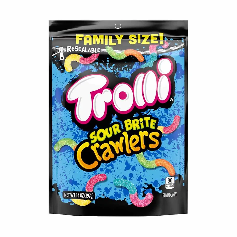 Trolli Sour Brite Crawlers Family Size Bag, 14 oz