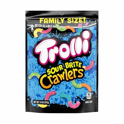 Trolli Sour Brite Crawlers Family Size Bag, 14 oz