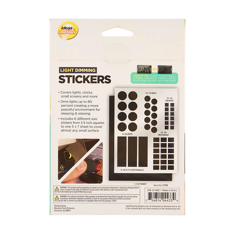 Idea Motion Light Dimming Stickers, 52 pc