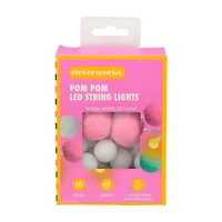 Cleverworks Pom Pom LED String Lights