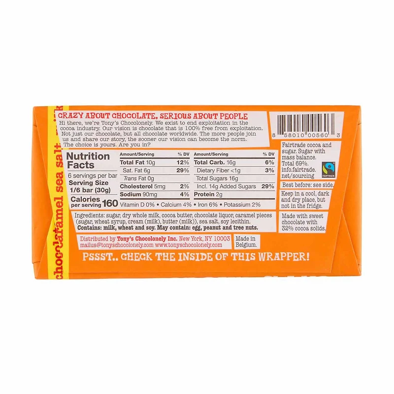 Tony's Chocolonely, Caramel Sea Salt