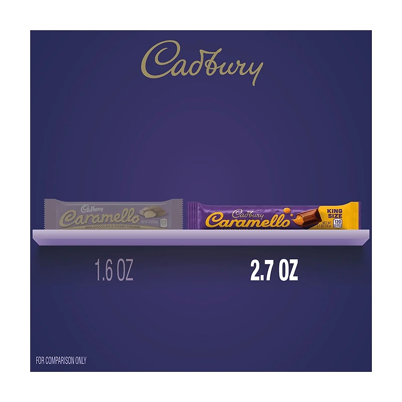 Cadbury Caramello King Size Candy Bar, 2.7 oz