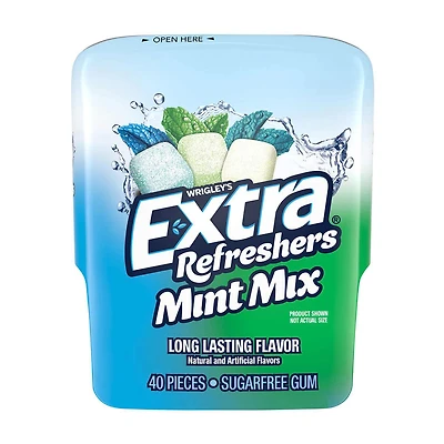 Wrigley's Extra Refreshers Mint Mix Chewing Gum, 40 Pieces