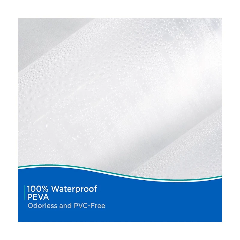 Kenney Extra Lightweight Shower Curtain Liner, 70 in x 72 in, Clear