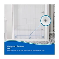 Kenney Extra Lightweight Shower Curtain Liner, 70 in x 72 in, Clear