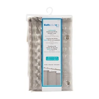 Kenney Lightweight Embossed Shower Curtain Liner, 70 in x 72 in, Smoke