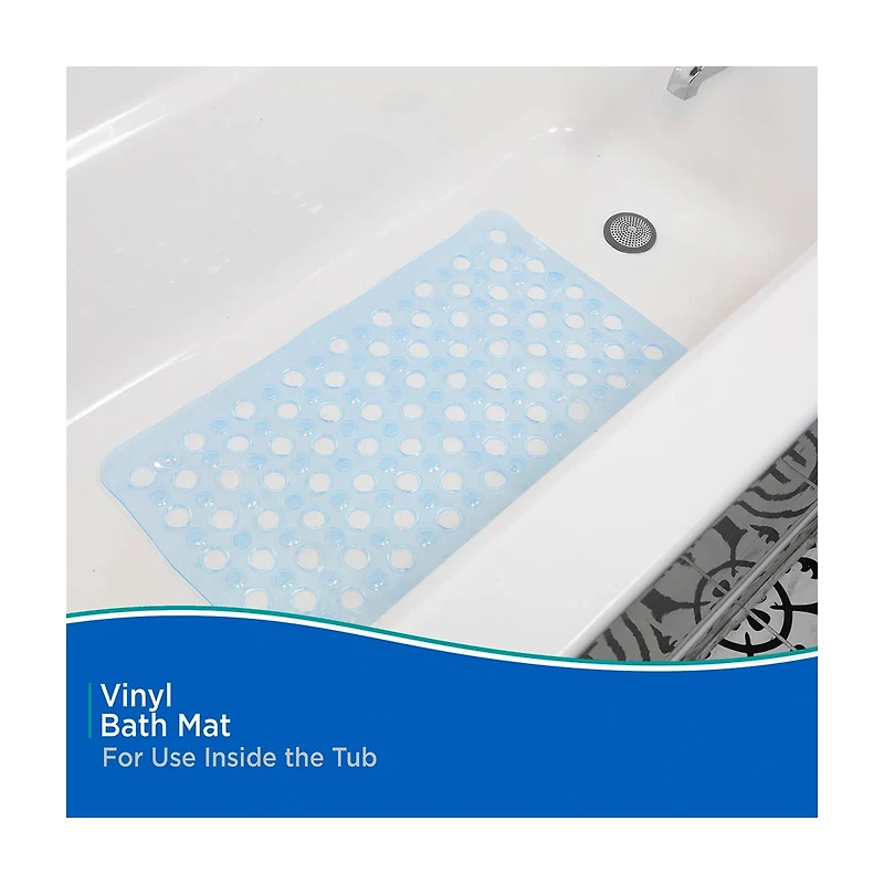 Kenney Vinyl Bath Mat, Blue