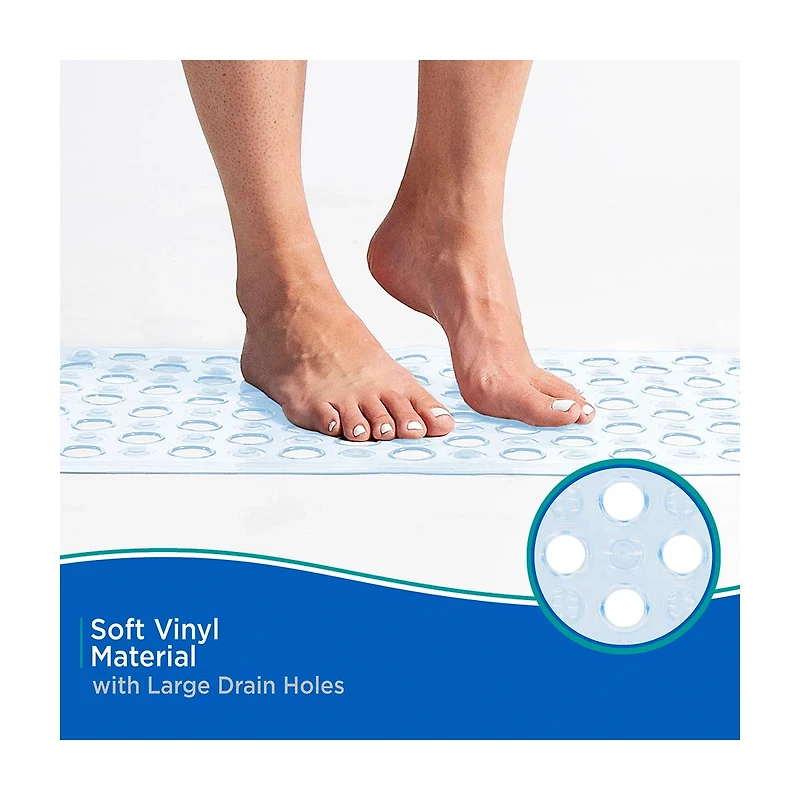 Kenney Vinyl Bath Mat, Blue