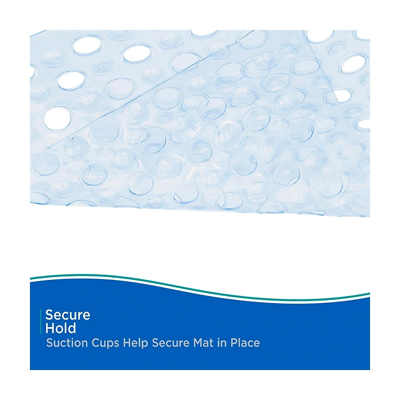 Kenney Vinyl Bath Mat, Blue