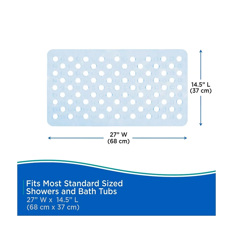 Kenney Vinyl Bath Mat, Blue