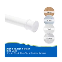 Kenney Twist and Fit Shower Curtain Rod, White