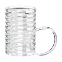 Kenney Rust Proof Smooth Plastic Shower Curtain Rings, 12 pc, Clear