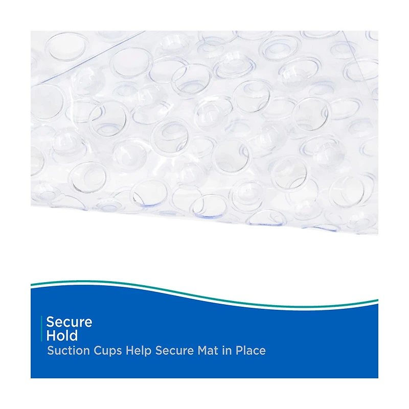 Kenney Vinyl Bath Mat, Clear