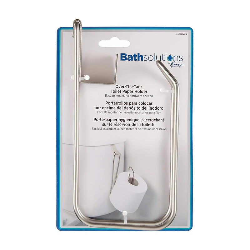 Kenney Bath Solutions Nickel Over the Tank Toilet Paper Holder