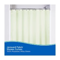 Kenney Water Repellent Jacquard Fabric Shower Curtain, 70 in x 72 in