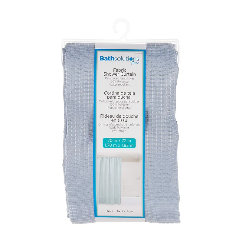 Kenney Water Repellent Jacquard Fabric Shower Curtain, 70 in x 72 in