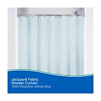 Kenney Water Repellent Jacquard Fabric Shower Curtain, 70 in x 72 in