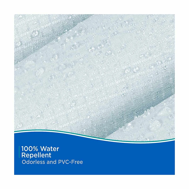 Kenney Water Repellent Jacquard Fabric Shower Curtain, 70 in x 72 in