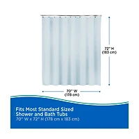 Kenney Water Repellent Jacquard Fabric Shower Curtain, 70 in x 72 in