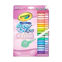 Crayola Super Tips Pastel Markers, 20 ct