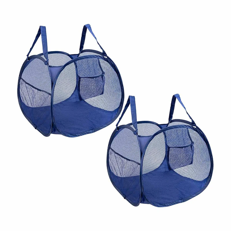 Smart Design Pop-up Pyramid Hamper Basket, Set of 2