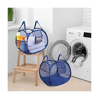 Smart Design Pop-up Pyramid Hamper Basket, Set of 2