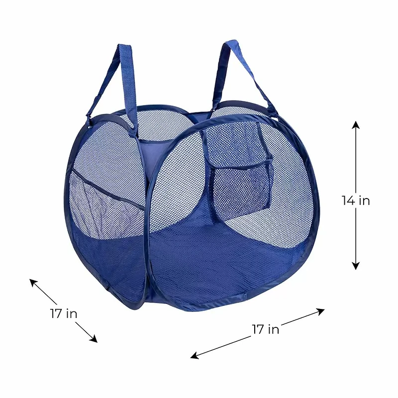 Smart Design Pop-up Pyramid Hamper Basket, Set of 2