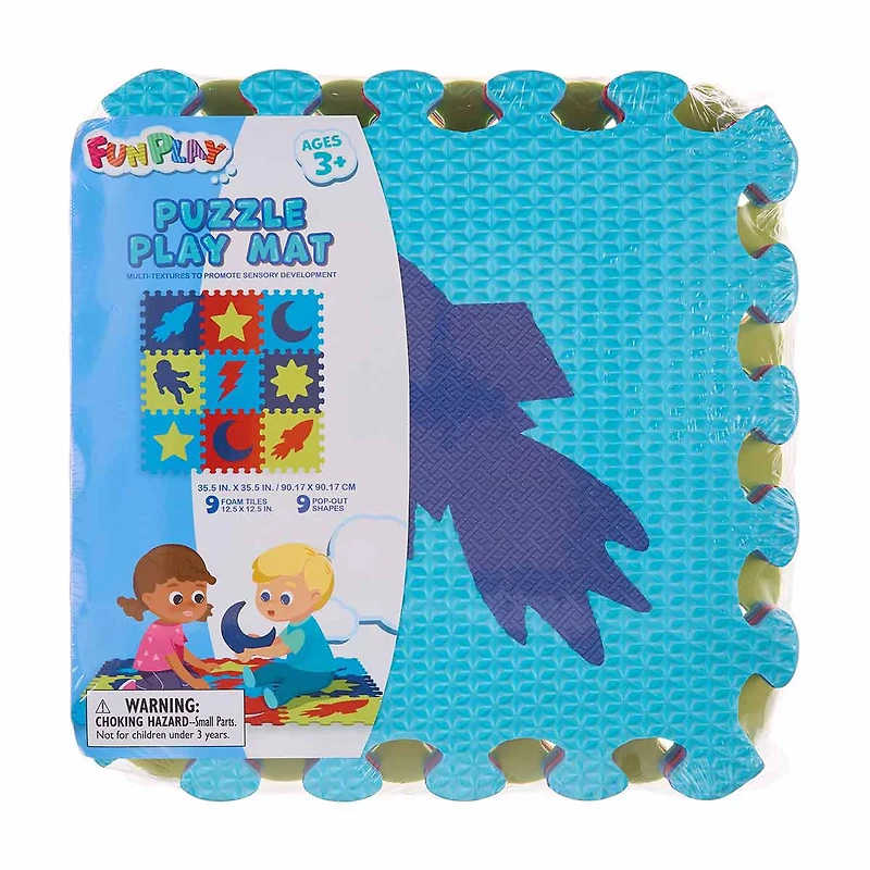FunPlay Space Puzzle Play Mat, 9 piece