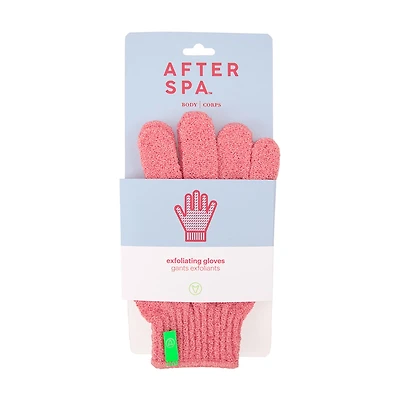 Afterspa Exfoliating Gloves, Pink