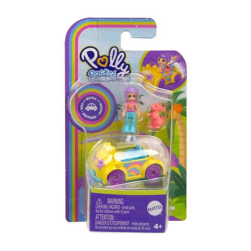 Mattel Polly Pocket with Car and Pet Animal Set, Assorted
