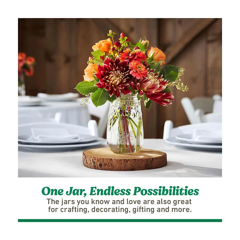 Ball Mason Jars with Lids, 16 oz, 8 pk