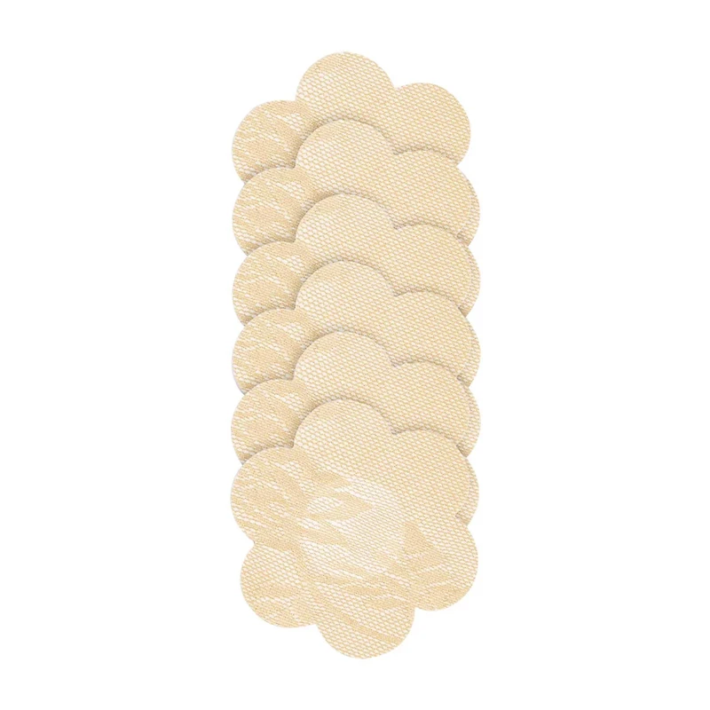 Must Have Beauty Intimates Lace Braless Covers, Beige, 6 ct