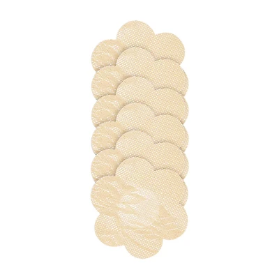 Must Have Beauty Intimates Lace Braless Covers, Beige, 6 ct