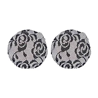 Must Have Beauty Intimates Silicone Lace Braless Covers, Black