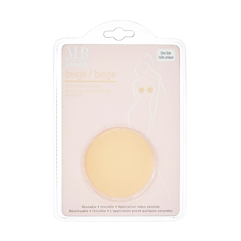Must Have Beauty Intimates Silicone Braless Covers, Beige
