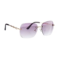Eye-d-ology, Sunglasses, Gold Frame with Purple Lens