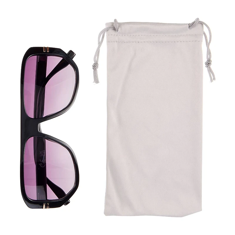 Eye-d-ology Sunglasses, Black Frame with Square Lens