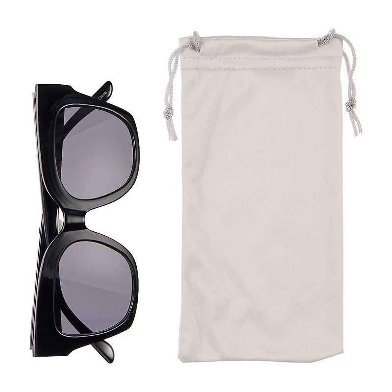 Eye-d-ology Sunglasses, Big Round Black Frame