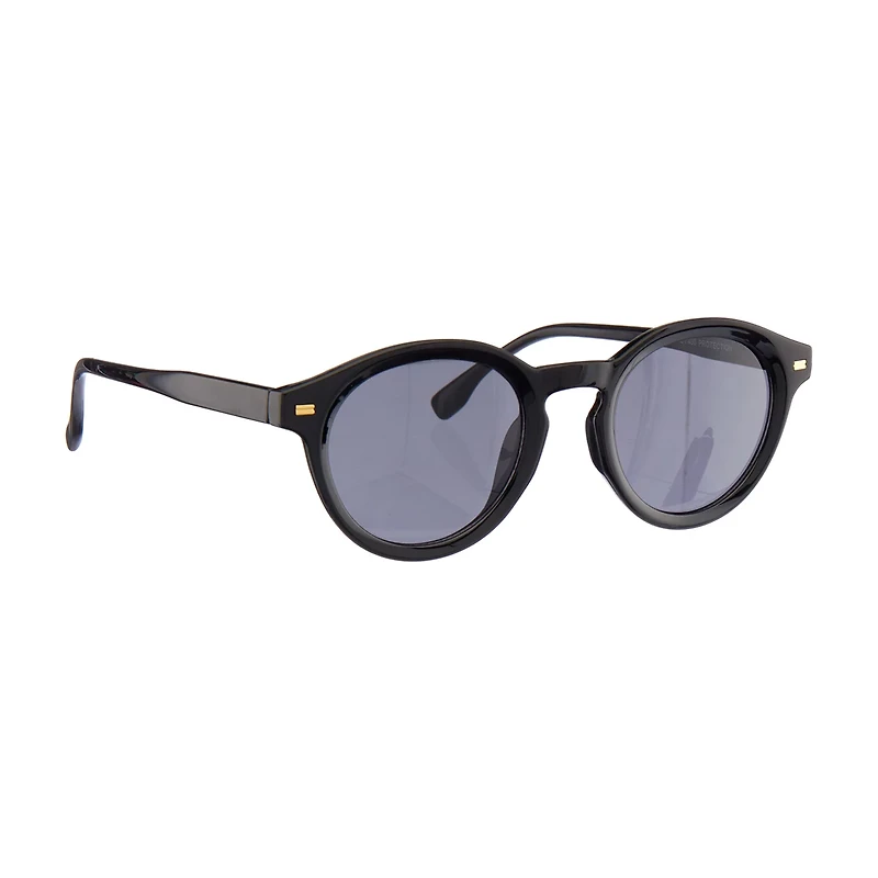 Eye-d-ology Sunglasses, Oval Frame with Black Lens