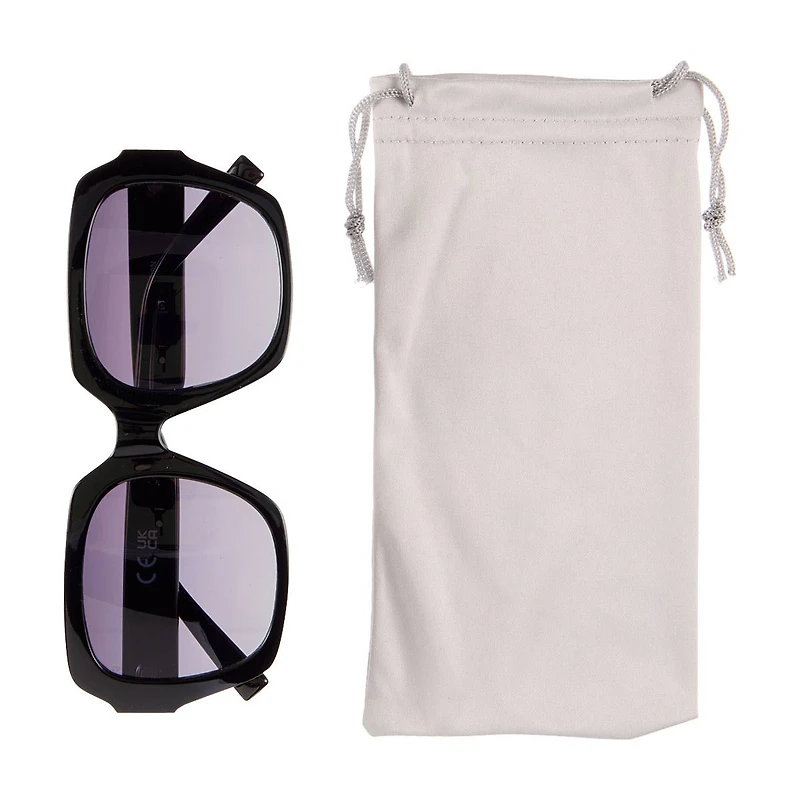 Eye-d-ology Sunglasses, Black Frame with Gold Accents