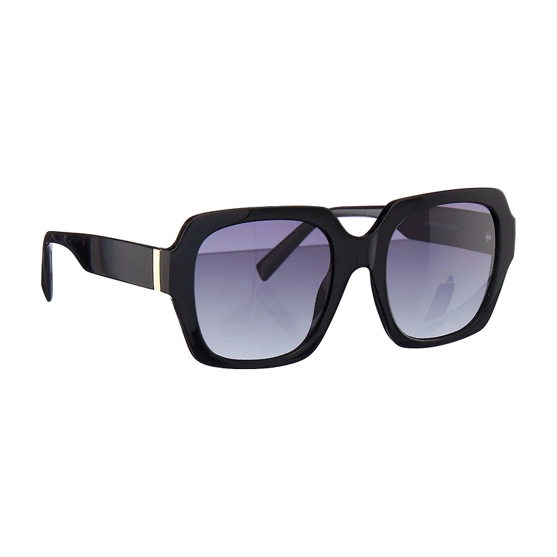 Eye-d-ology Sunglasses, Black Frame with Gold Accents