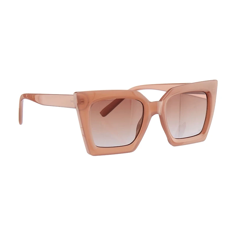 Eye-d-ology Sunglasses, Tan Square Frame with Brown Lens