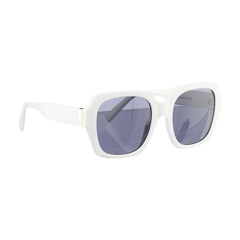 Eye-d-ology Sunglasses, Round White Frame