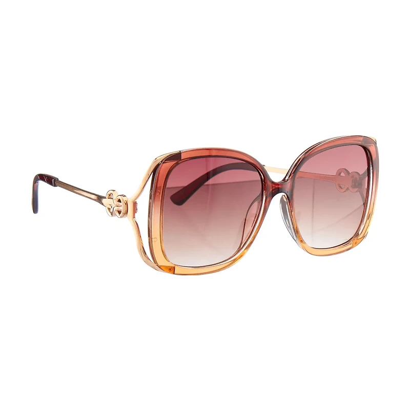 Eye-d-ology Sunglasses, Gold Oversized Frame
