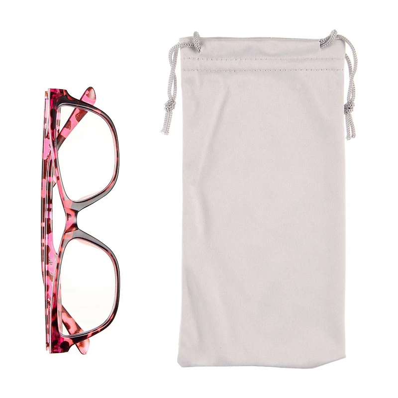 Eye-d-ology Blue Light Glasses, Pink Tortoise Frame