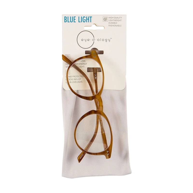 Eye-d-ology Blue Light Glasses, Wood Frame