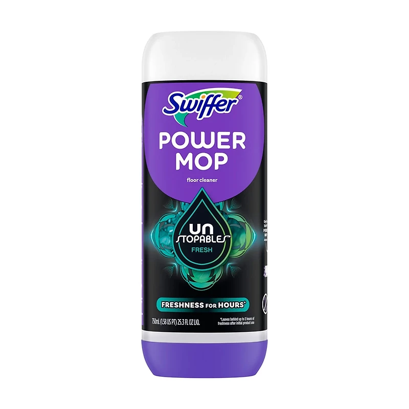 Swiffer Power Mop Unstopables Floor Cleaner Refill Solution, 25.3 fl oz