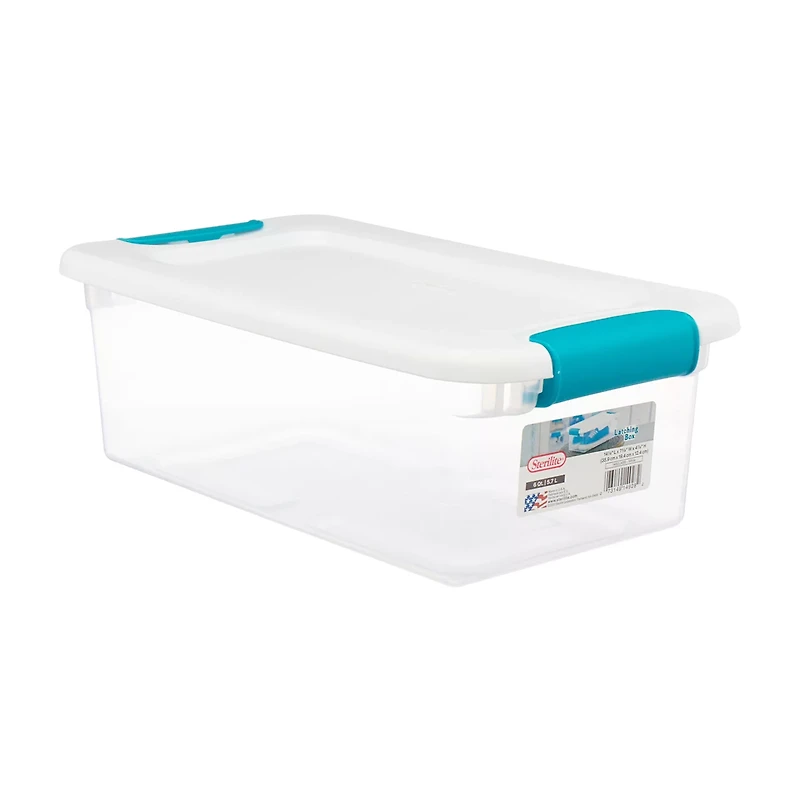 Sterlite Storage Bin with Latch, 6 qt