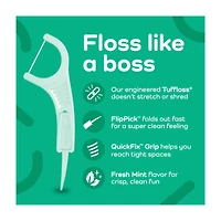 Plackers Micro Line Fresh Mint Flossers, 90 Count